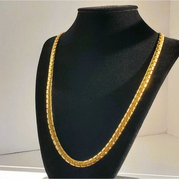14K Gold Chain Link Necklace Womens 14 Karat K Ladies Fine Jewelry 28 inch 28
